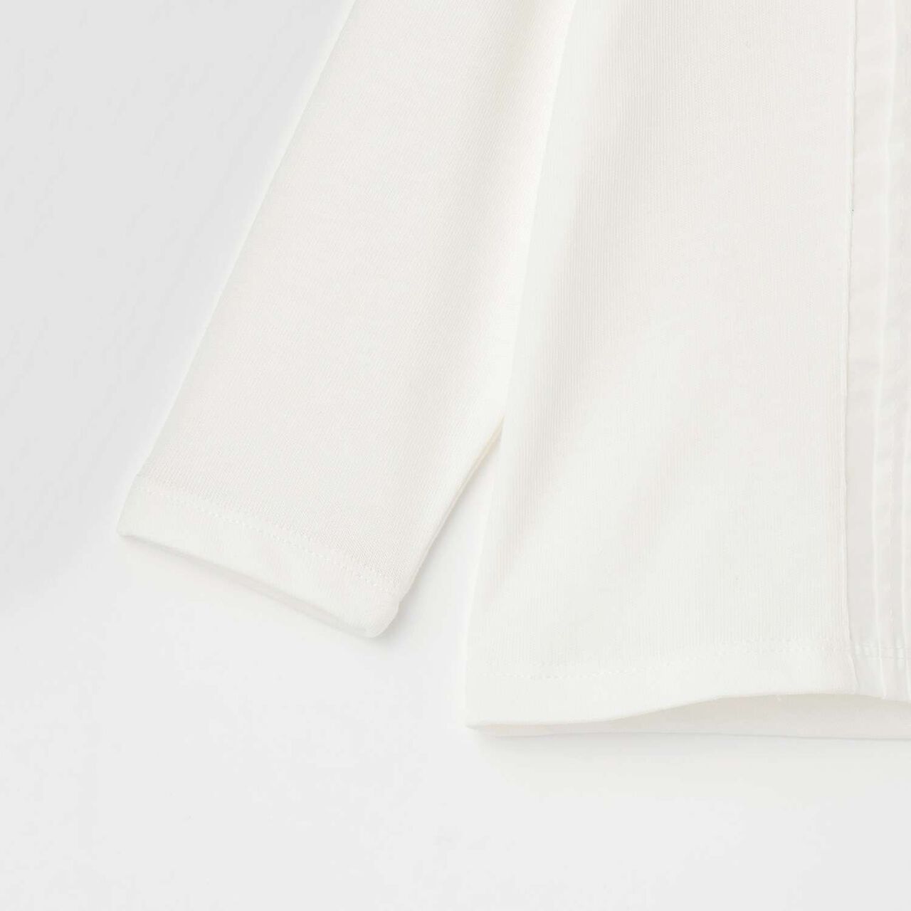 Semi-Formal Bow Tie Cut and Sew Shirt,Off white, large image number 8