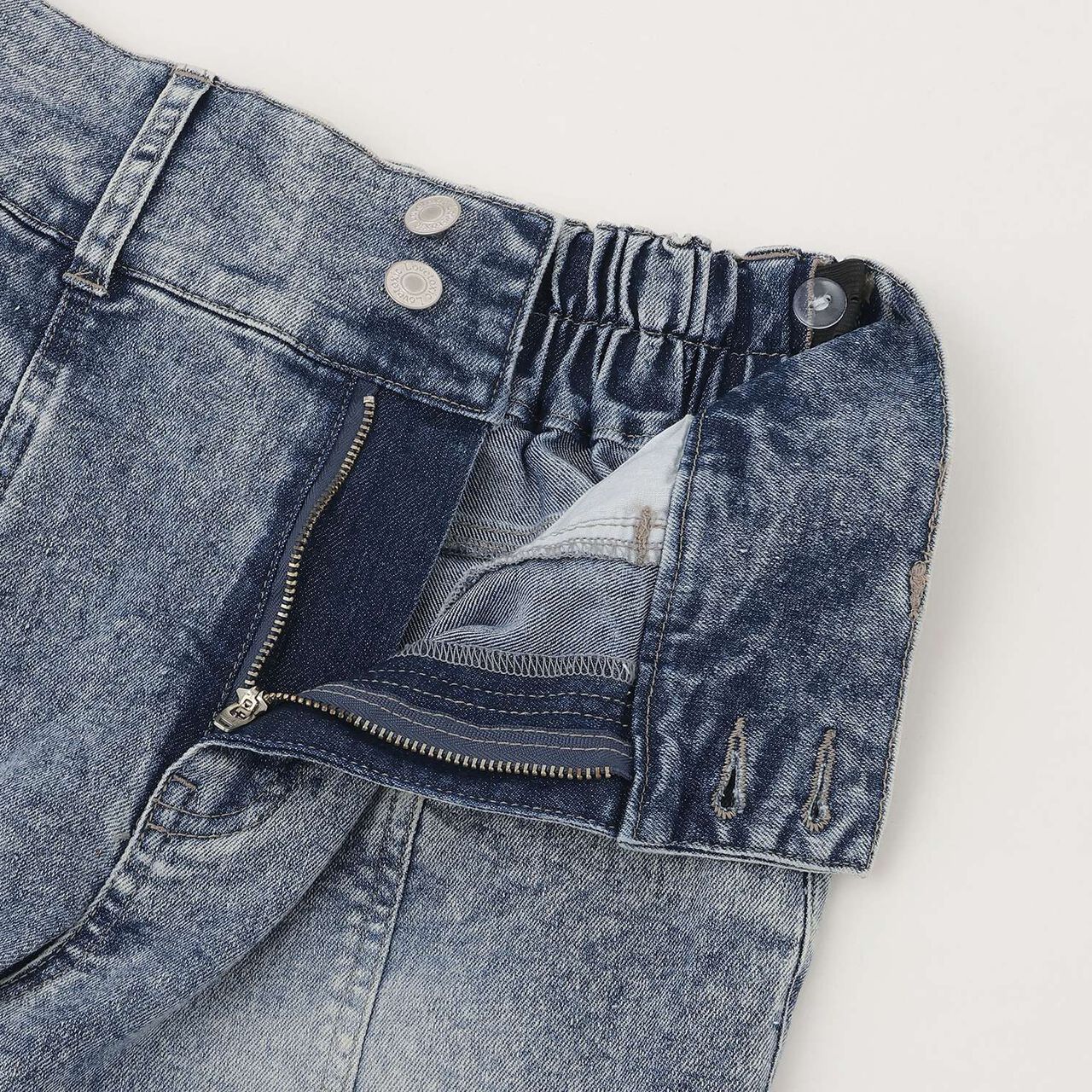 [Stretch] Stylish Flare Denim Pants,Sax blue, large image number 20