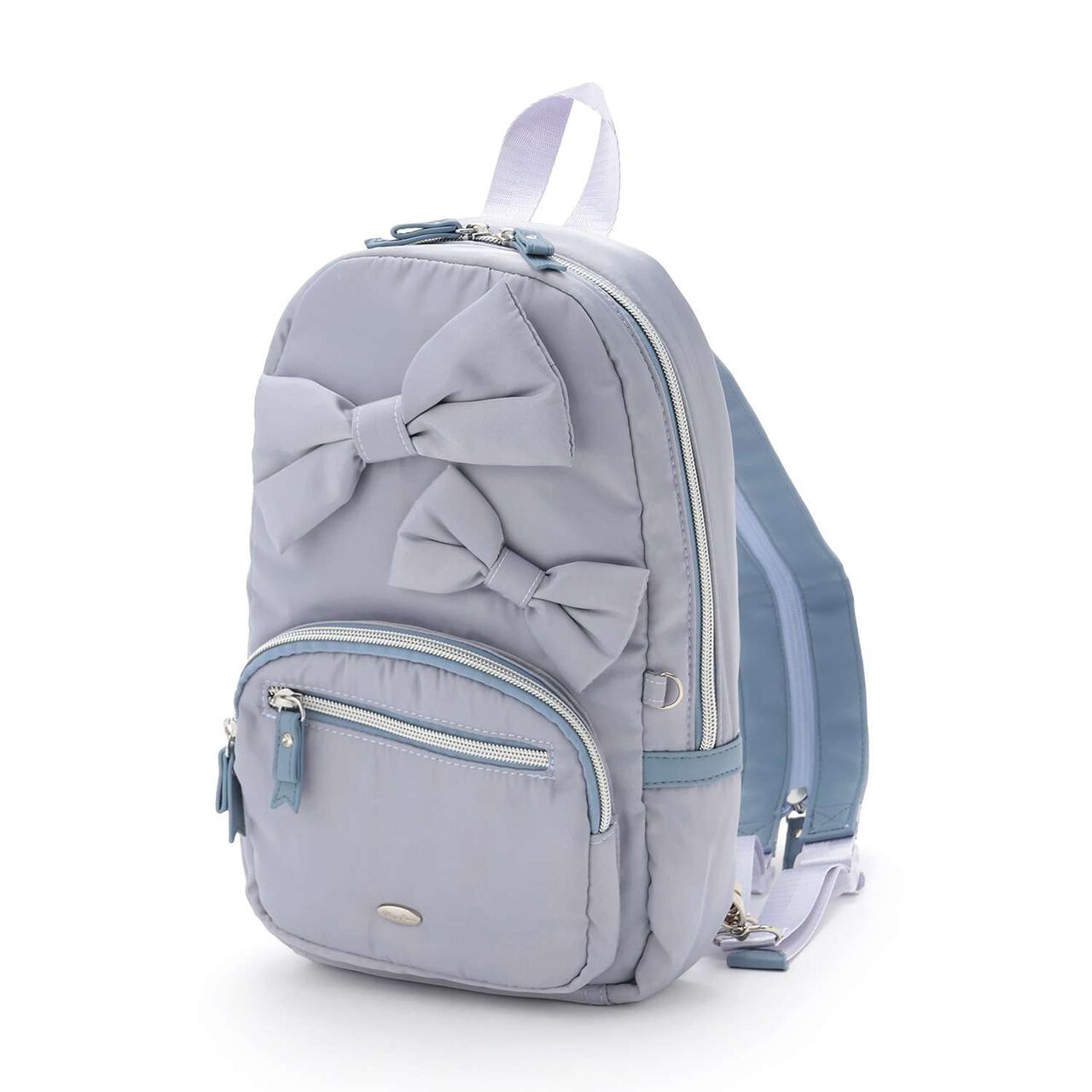 Twin Ribbon Sling Bag,Light blue, large image number 0