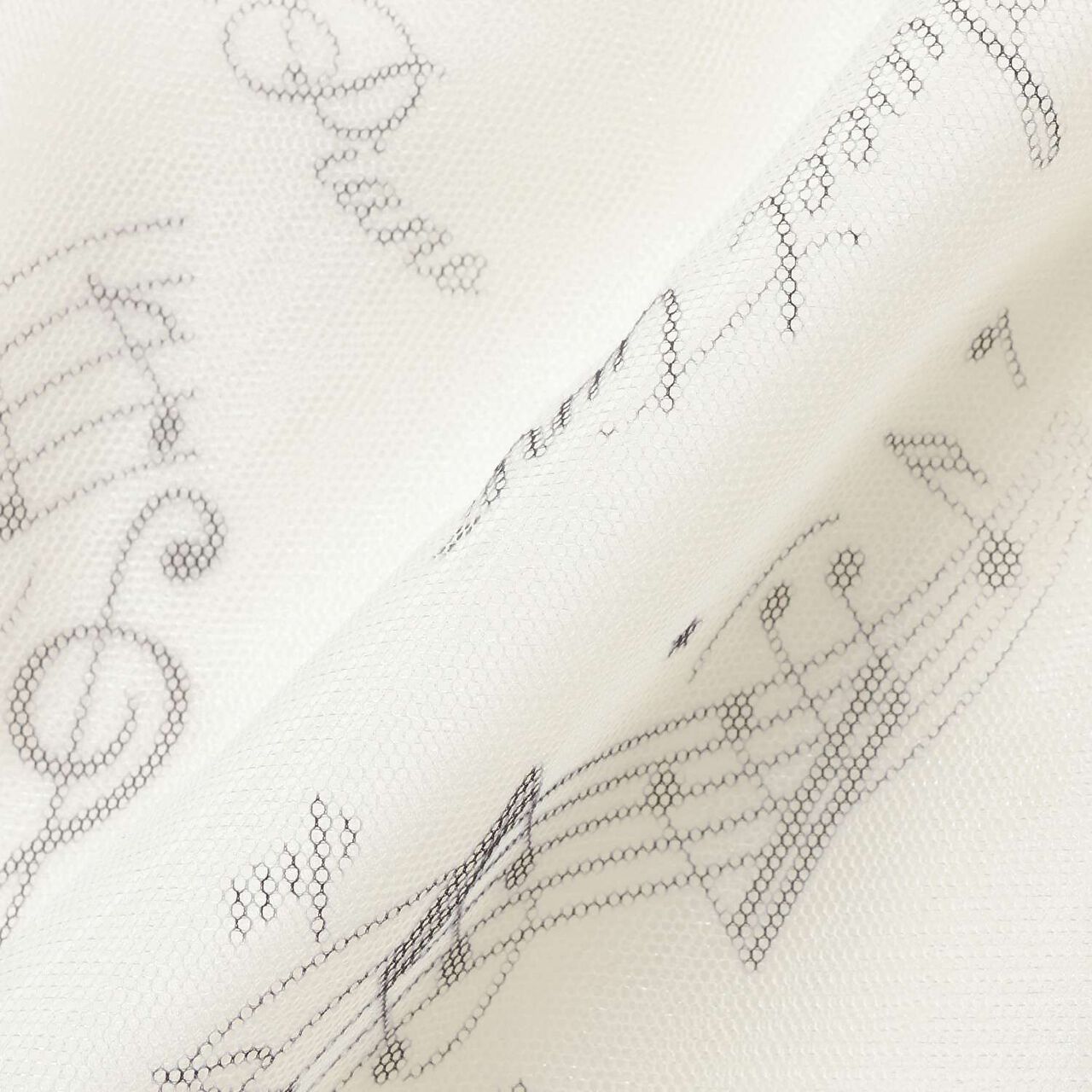 Musical Note Pattern Frill Tulle Skirt♪,Black, large image number 6