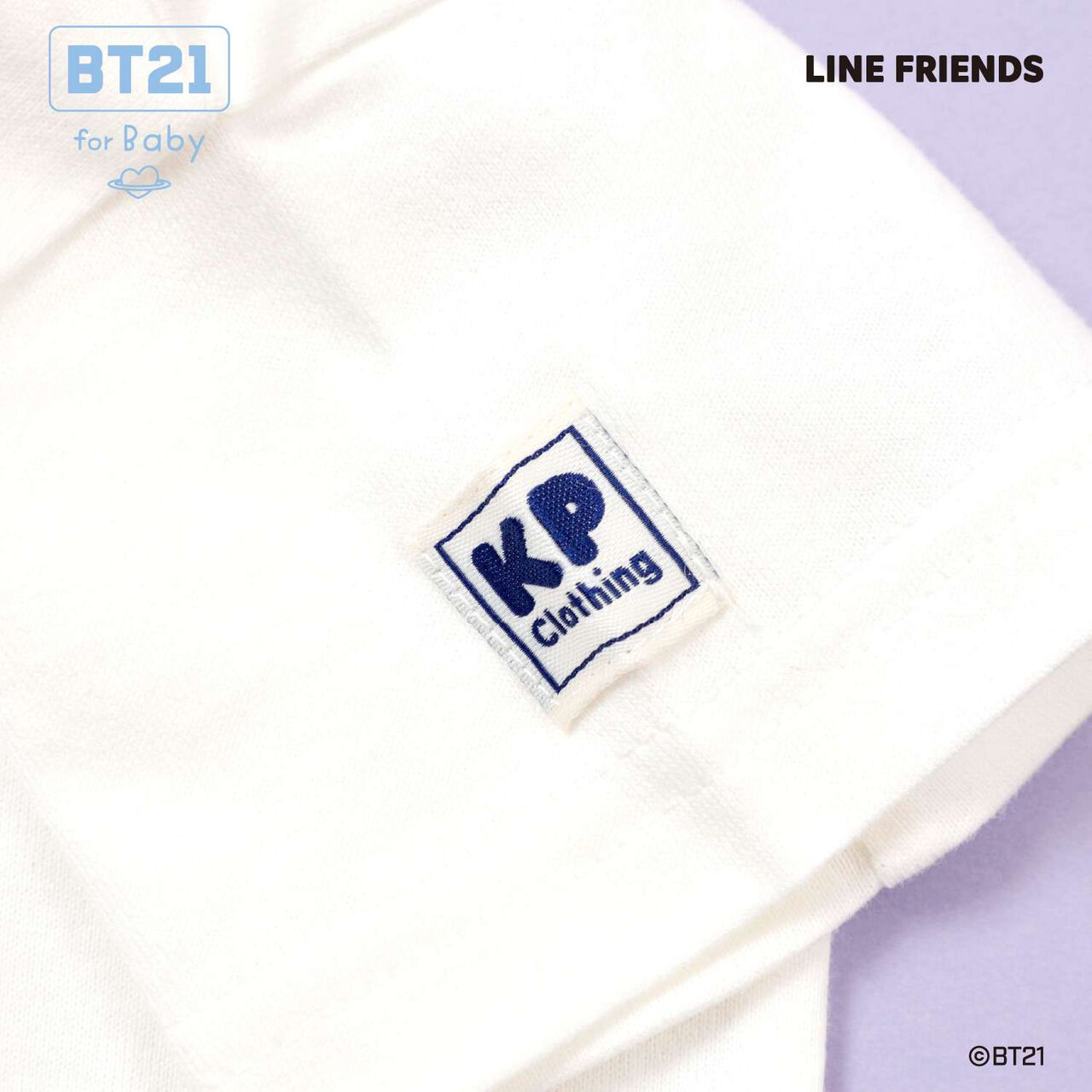 [BT21] Print & Embroidery Short Sleeve T-Shirt (Baby),Off white, large image number 4