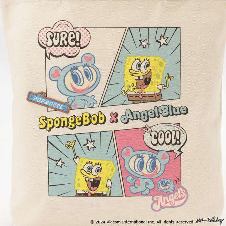 SpongeBob Angel Blue Tote Bag,Multi color, medium image number 4
