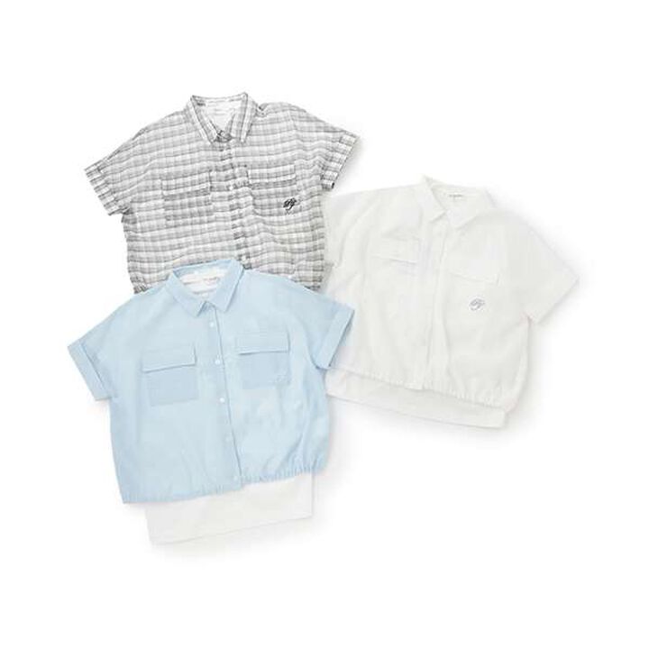 Sheer Shirt + Logo T-Shirt Set,White, medium image number 16