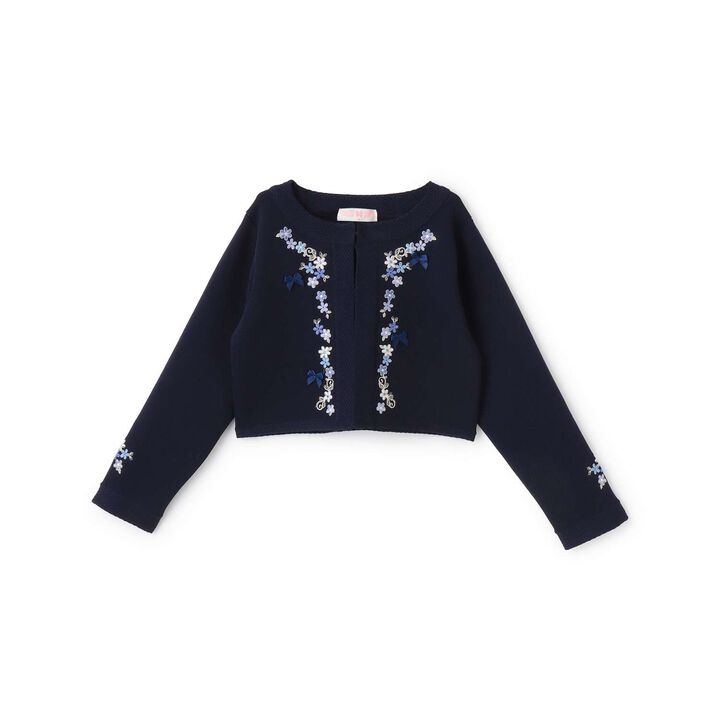Flower Embroidery Knit Bolero,, medium