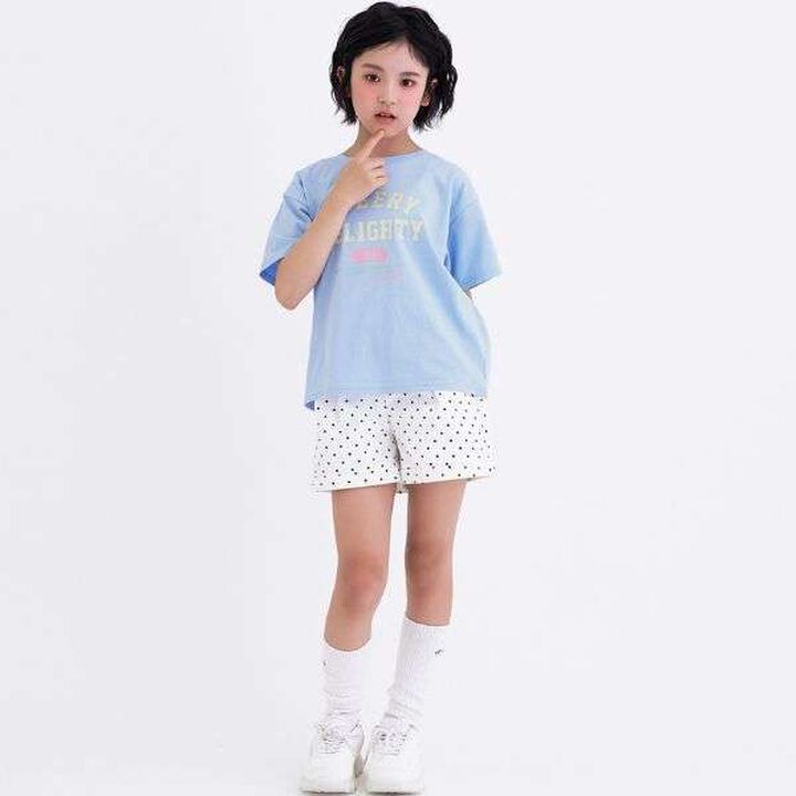 [Daily Price] 100% Cotton College Print Short Sleeve T-Shirt,Off white, medium image number 12