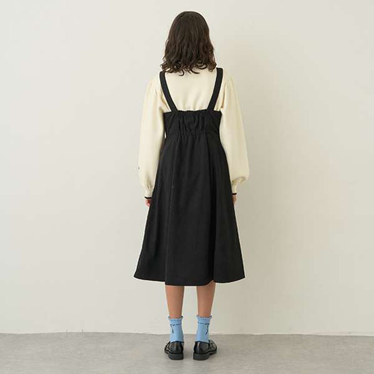 Knit Pullover & Camisole Dress Set,Black, large image number 6