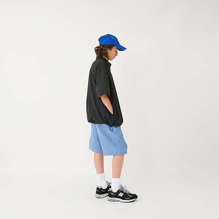 Panama-Style Tuck Half Pants,Deep blue, medium image number 12