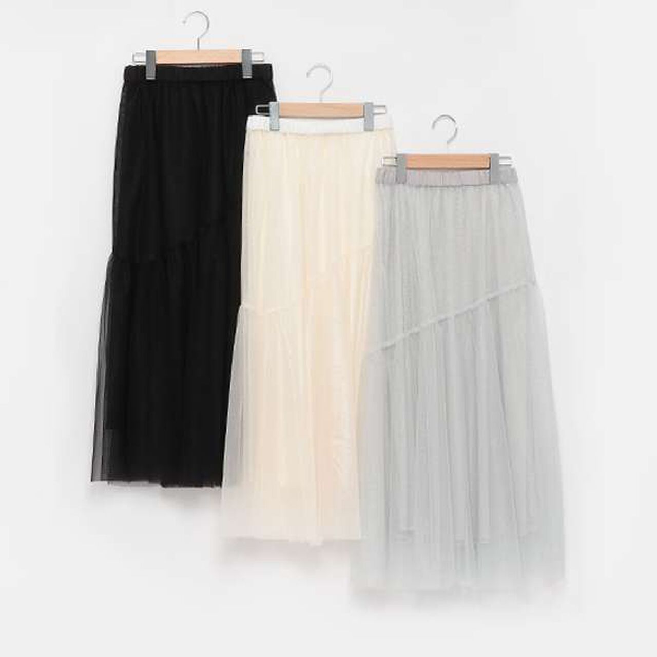 Glitter Tulle Tiered Skirt,Black, large image number 13