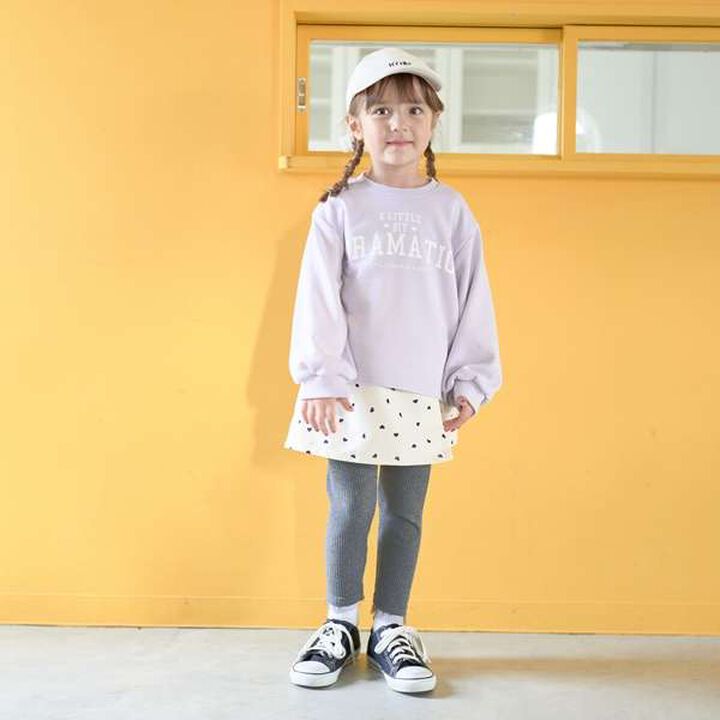 Tulle Frill Hem 3/4 Leggings,Pink, medium image number 7
