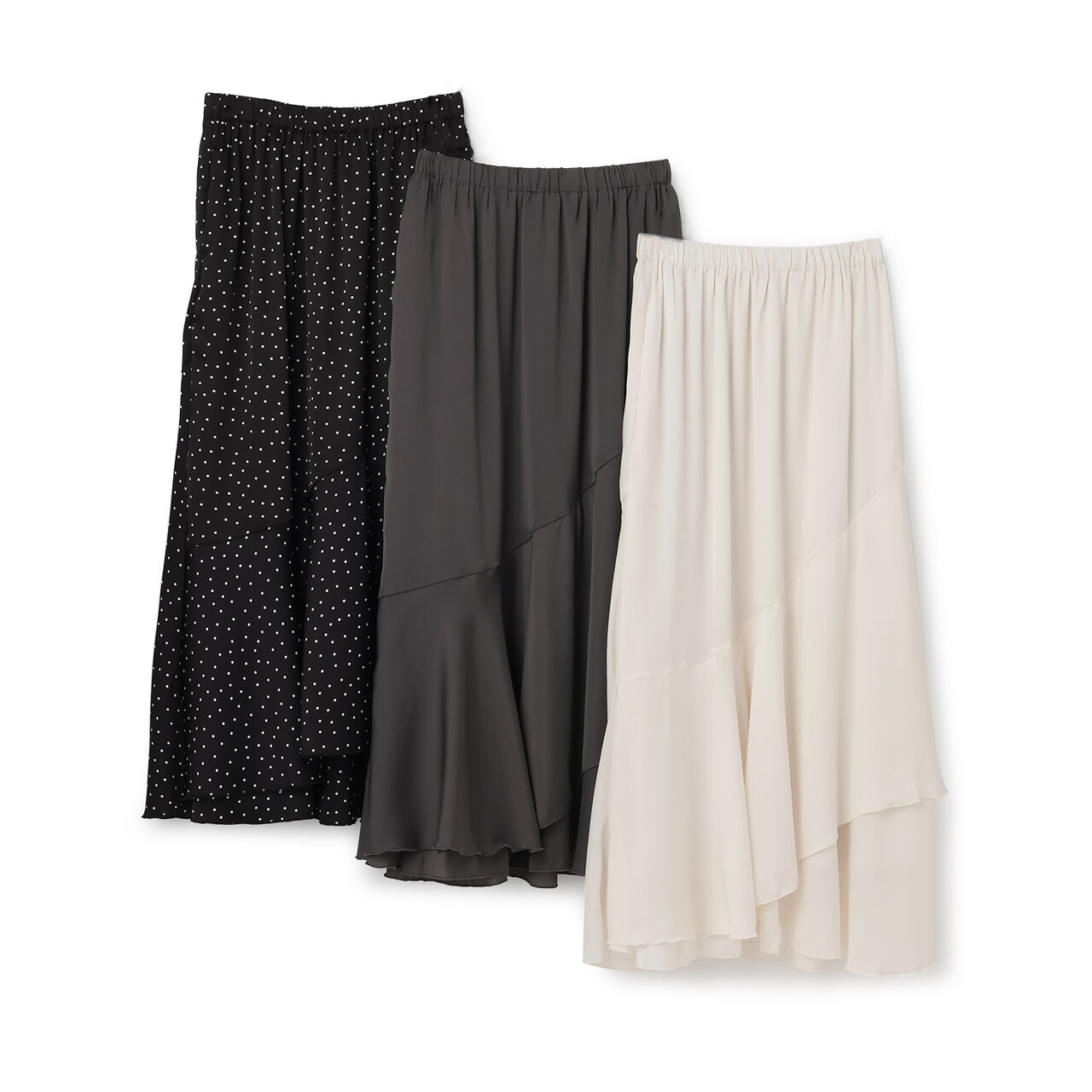 Satin Skirt,Black, large image number 12