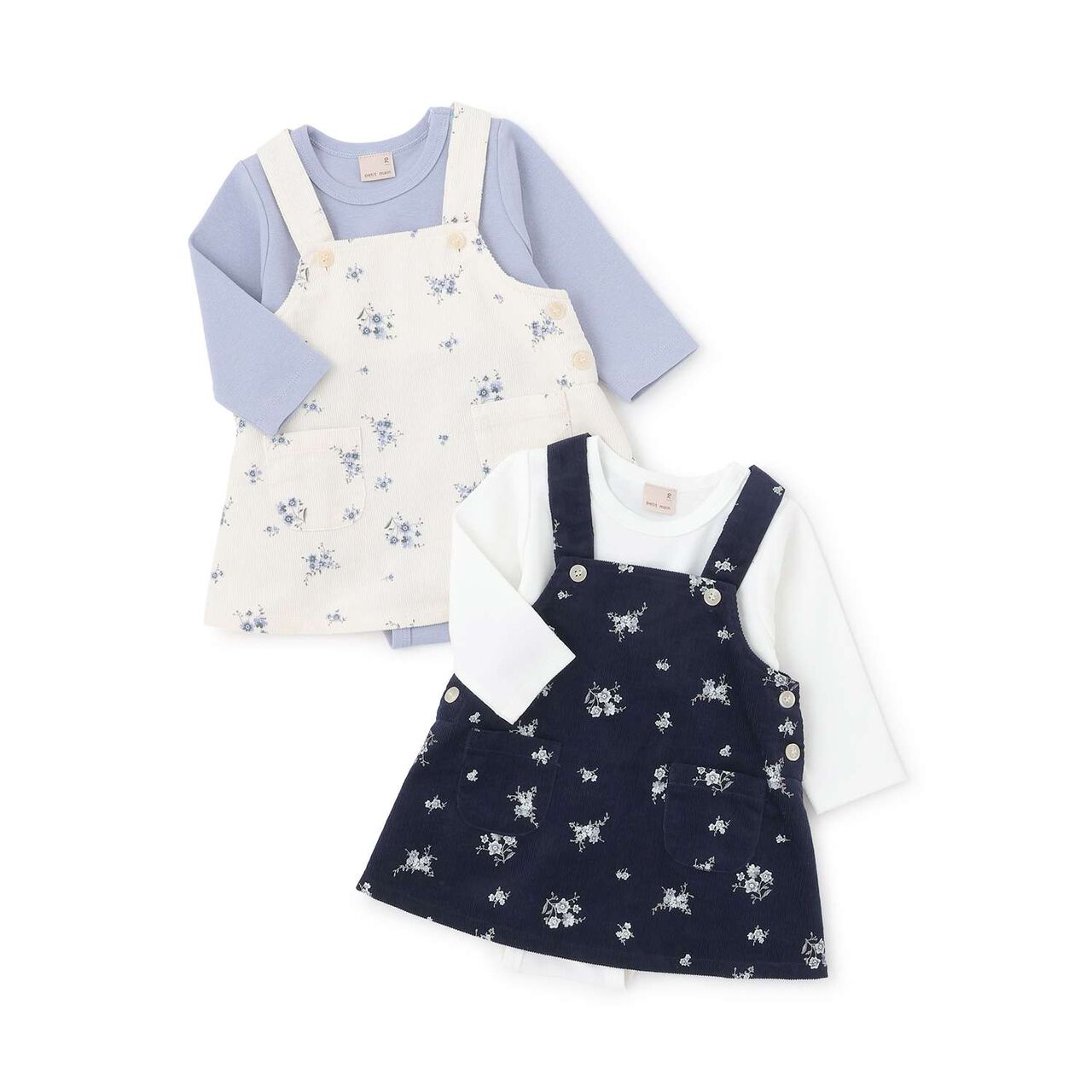 [Link] Floral Pattern Jumper Skirt Outfit Set,Ivory, large image number 14