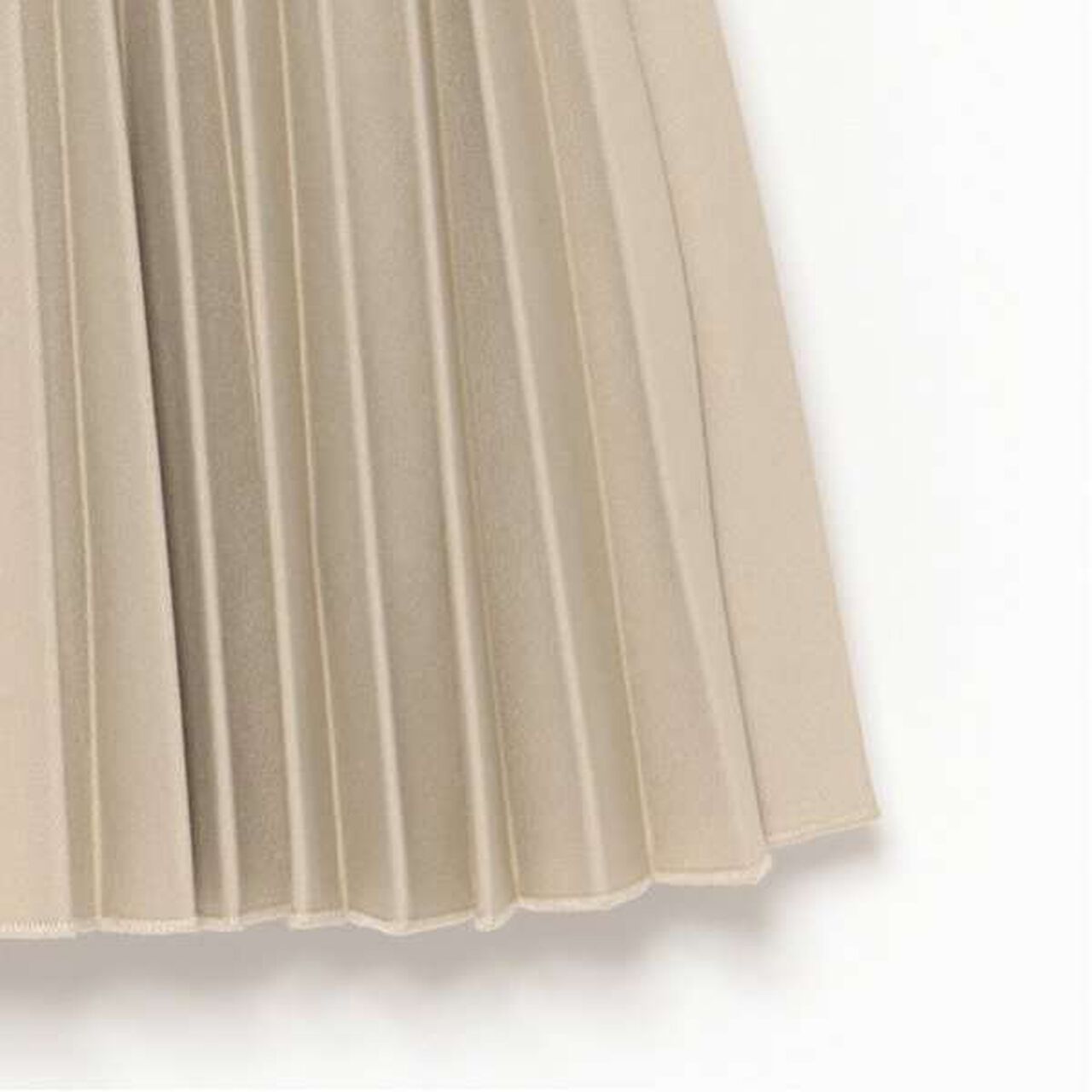 Narrow Pleated Skirt,Beige, large image number 8