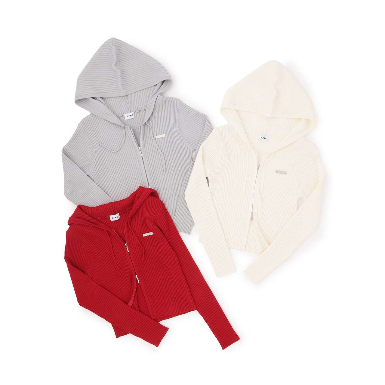 [LTXC] [Arael] Rib Zip Hoodie,Off white, large image number 8