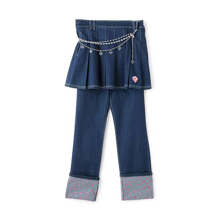 Reissue♪ Skirt & Pants Set with Wallet Chain,Navy, medium image number 14