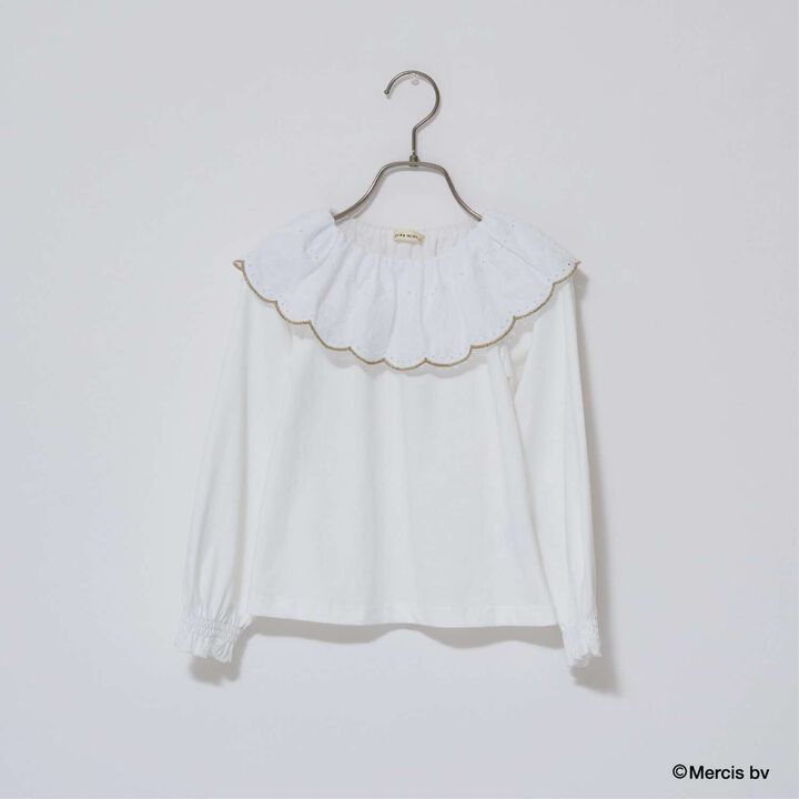 [Miffy] Soft Cotton Lace Collar Top,Light pink, medium image number 1