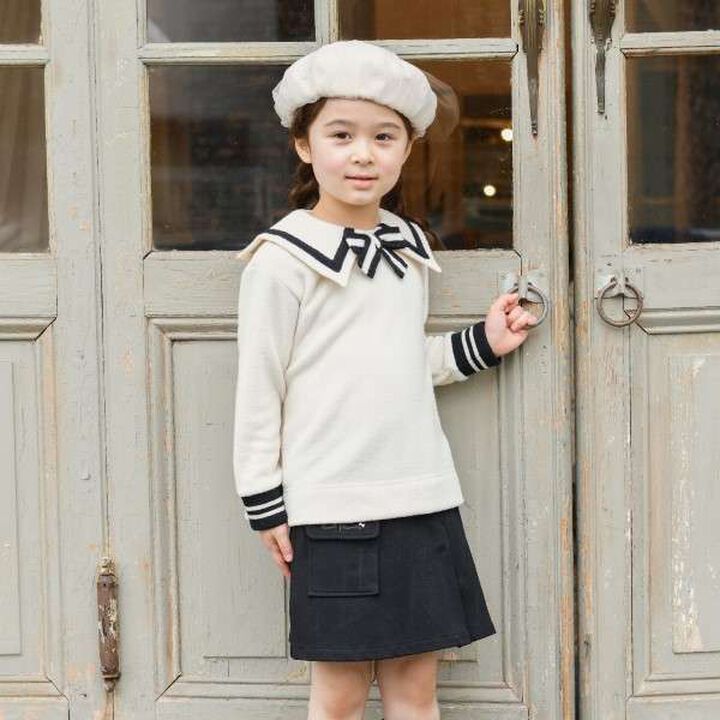 KP Knit Twill Pleated Wrap Pants [100-140],Black, medium image number 13