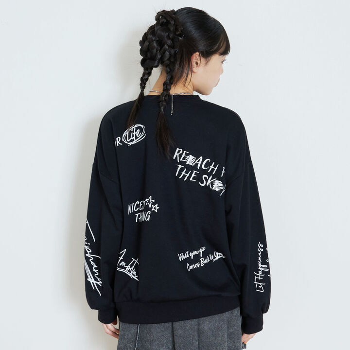 [LTXC/Cotton 100%] Graphic Pullover,Off white, medium image number 6