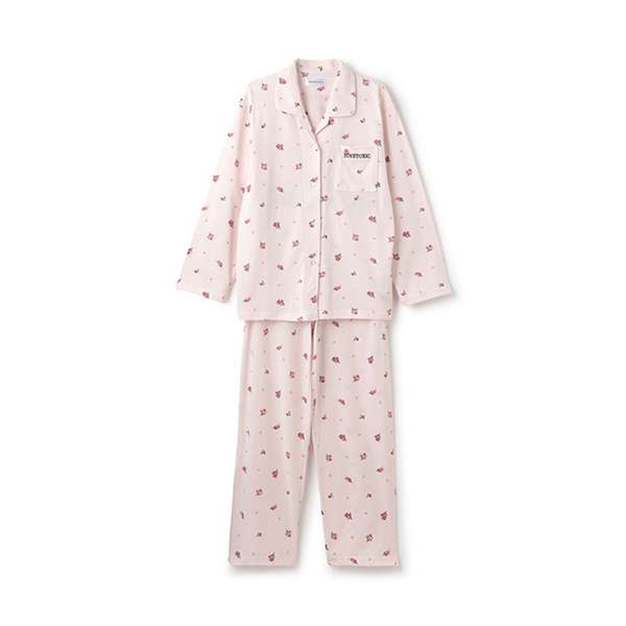 Long-Sleeve Knitwear Set,Pink, large image number 0