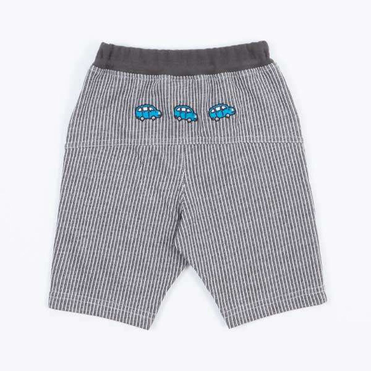 Pre-dyed Stripe Half Pants (80-90),Charcoal gray, large image number 2