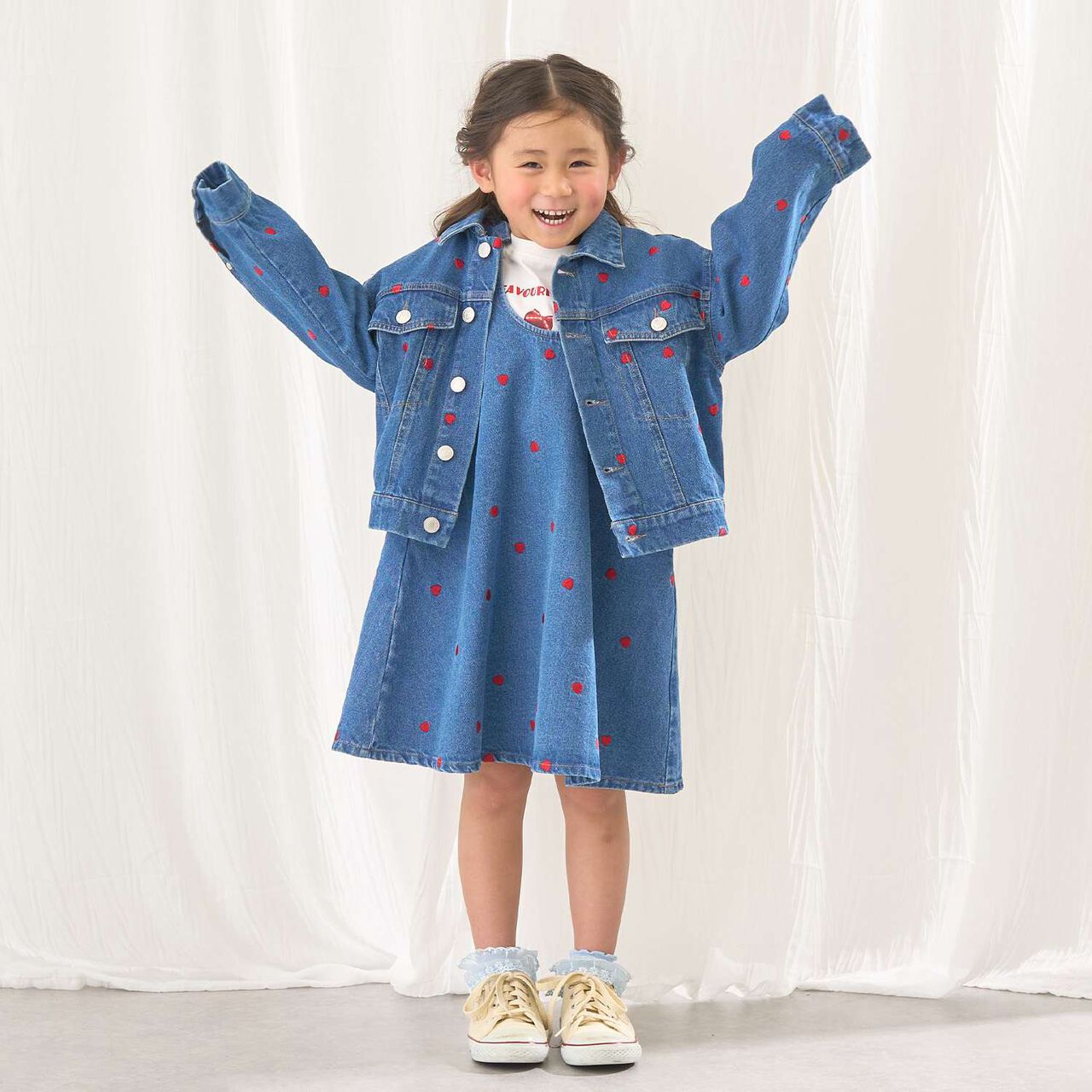 [Tomodeni] Assorted Embroidered All-Over Pattern Flare One-Piece Dress,Blue, large image number 12