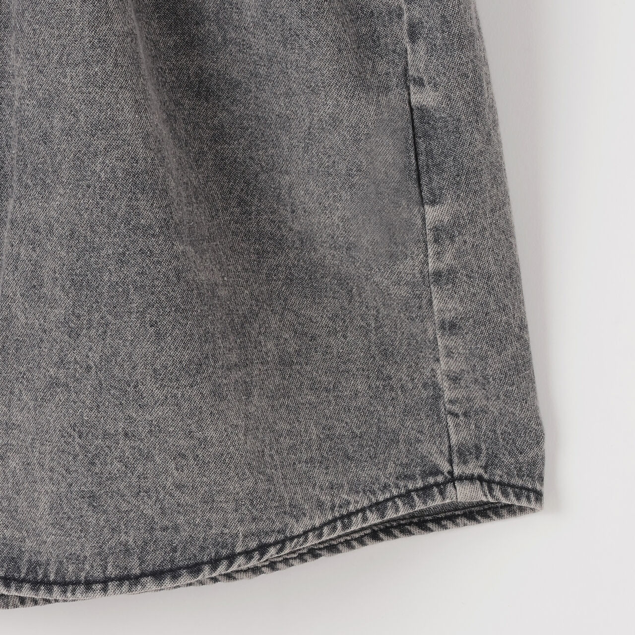 Shoulder Cutout Denim Shirt Dress,Gray, large image number 7