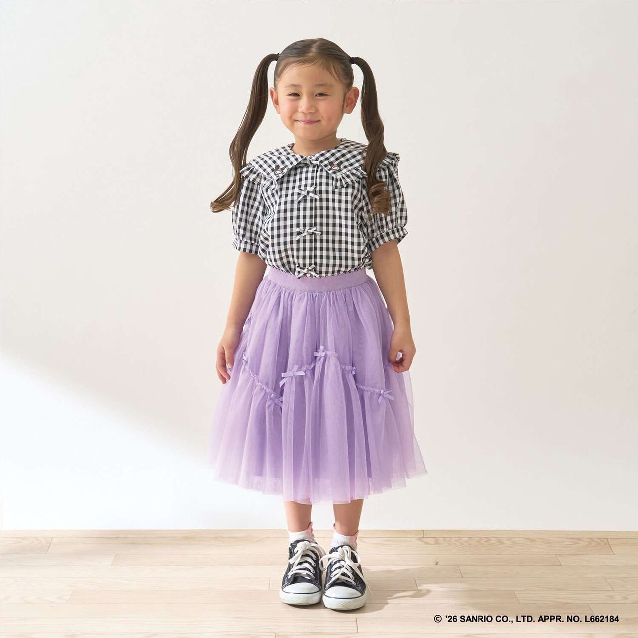 Wavy Panel Gathered Tulle Skirt [Lycee Mine Ballet Series],Black, large image number 22