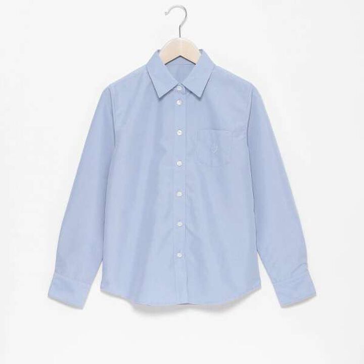 *Collar Long-Sleeve Shirt,Blue, medium image number 9