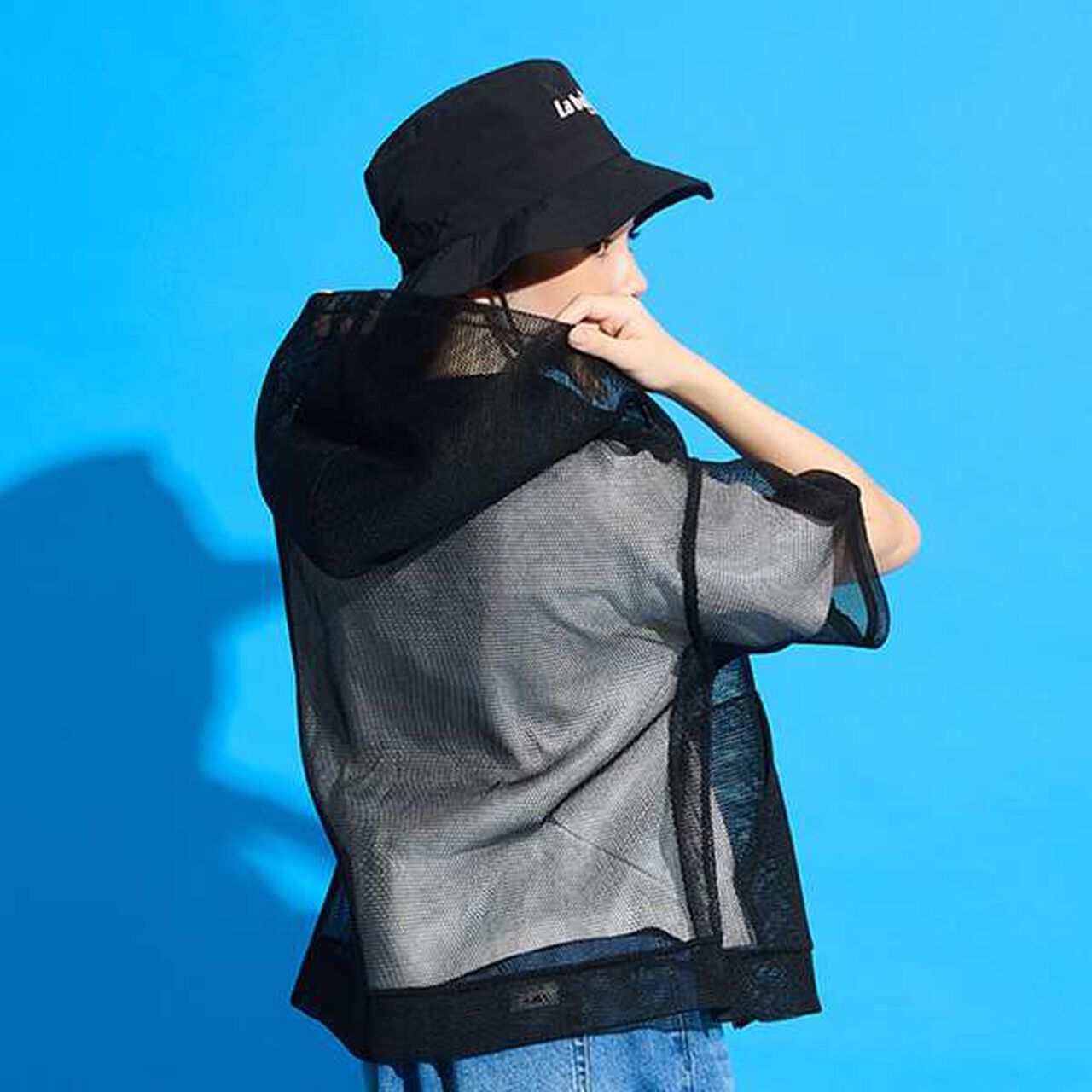 [AMI] Cardboard Mesh Parka × T-Shirt Set,Light gray, large image number 2