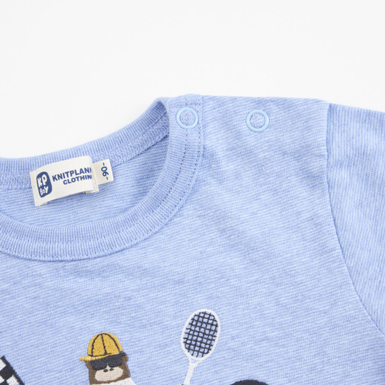 Gorilla Embroidery Short Sleeve T-Shirt (80-90),Blue, large image number 4