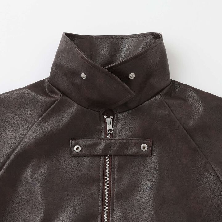 LTXC [Washable, Adjustable] Faux Leather Jacket,Black, medium image number 12