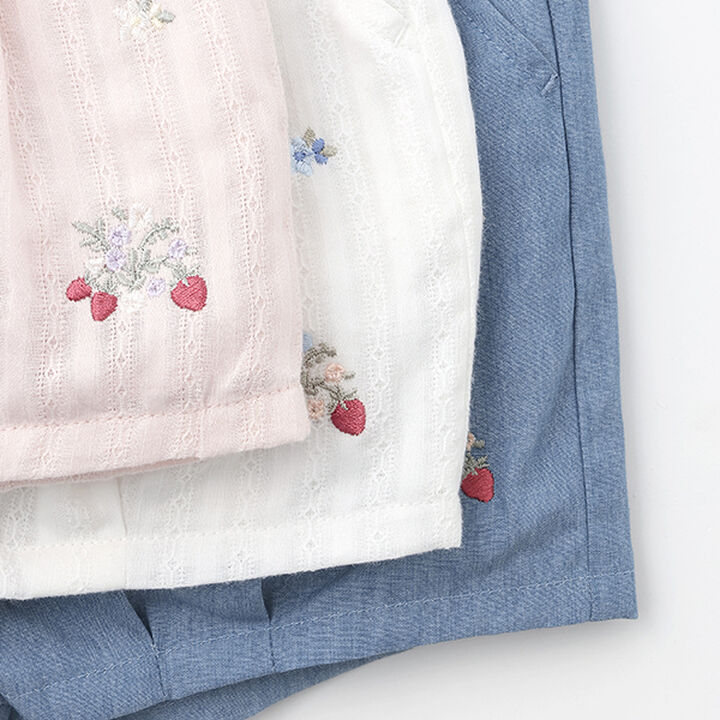 Strawberry Embroidery Balloon Pants,Ivory, medium image number 11