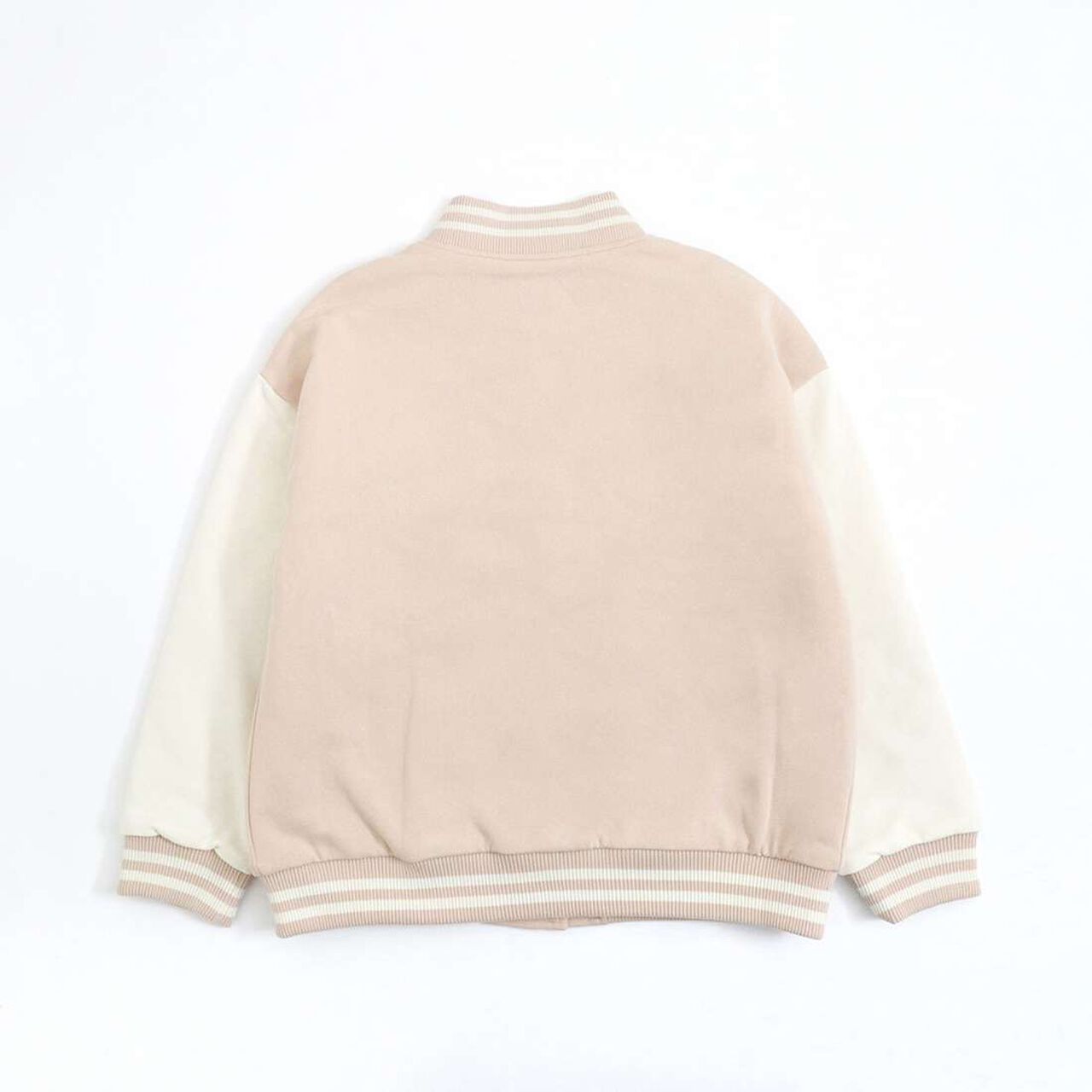 Troislapins Rabbit Patch Varsity Jacket (140-160),Beige, large image number 4