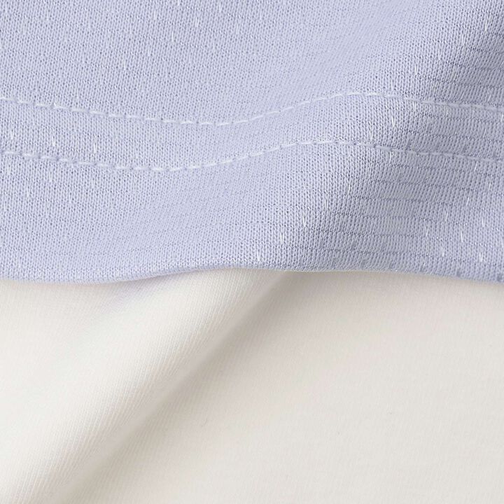 [Quick-Dry Absorbent] [Cool Touch] Mesh Docking Ribbon Appliqu&eacute; T-Shirt & Tank Top Set,Lavender, medium image number 12