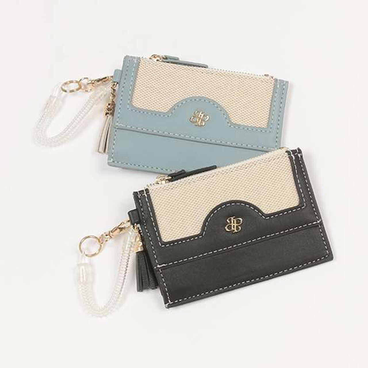 Mixed Material Card Holder,Black, large image number 7