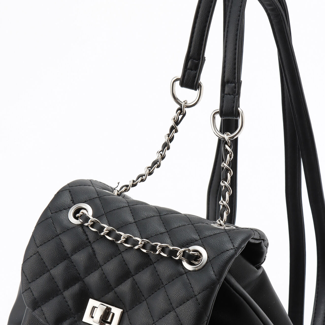 Quilted Mini Backpack,Ivory, large image number 2