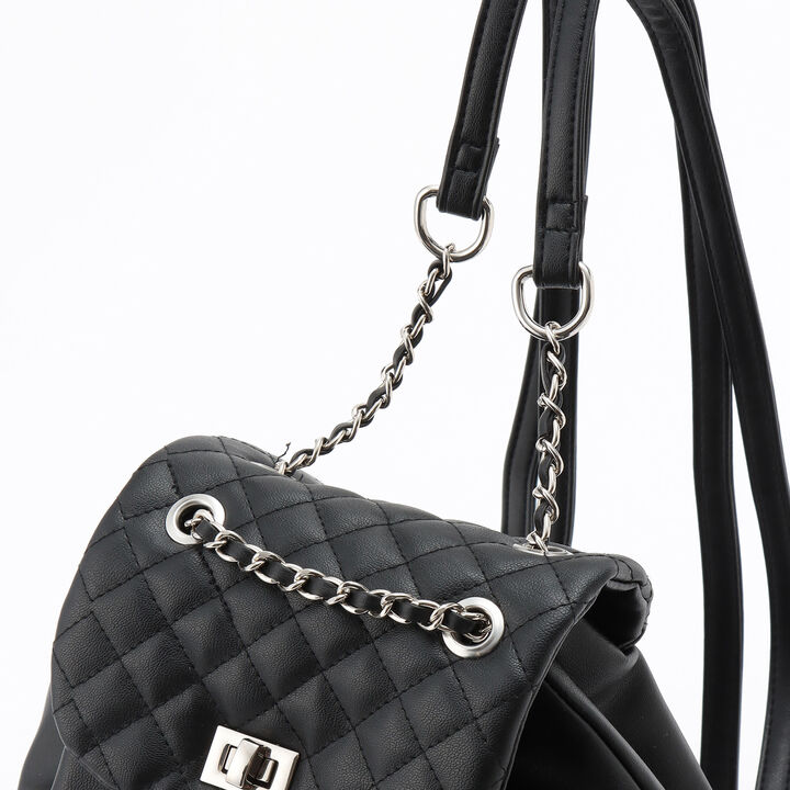 Quilted Mini Backpack,Ivory, medium image number 2