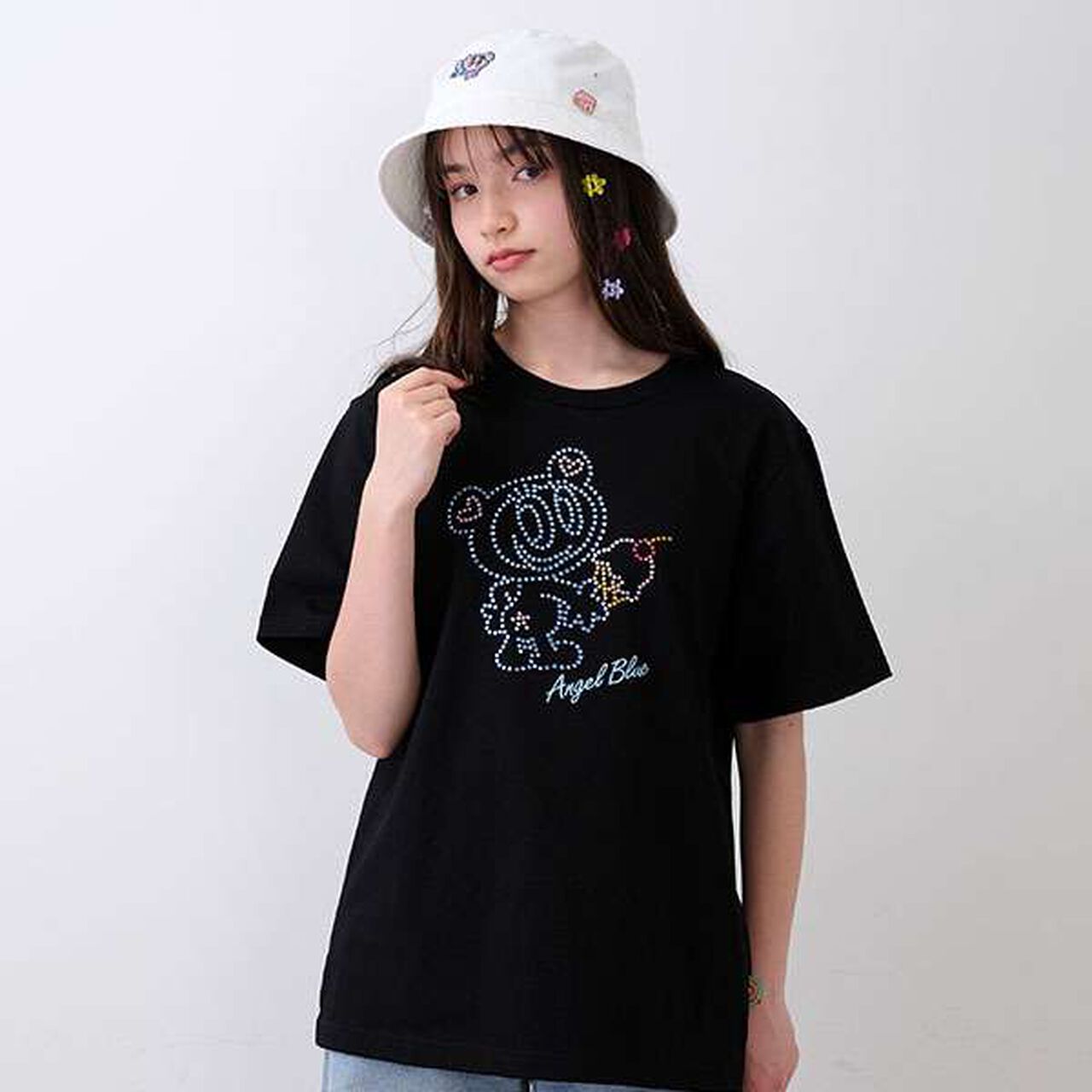 Mr. Nakamura Sparkling Stone T-Shirt,Black, large image number 0