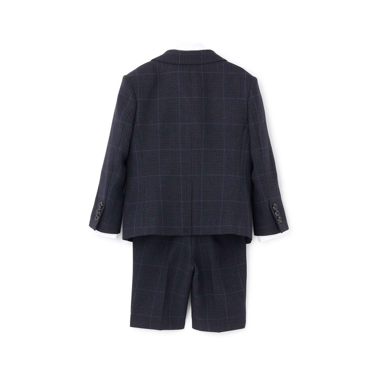 [Formal] Checkered Jacket & Half Pants Set,Light khaki, large image number 9