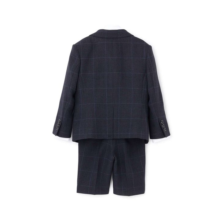 [Formal] Checkered Jacket & Half Pants Set,Light khaki, medium image number 9