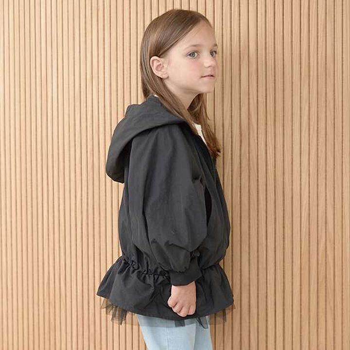 Peplum Silhouette Windbreaker,Black, medium image number 8