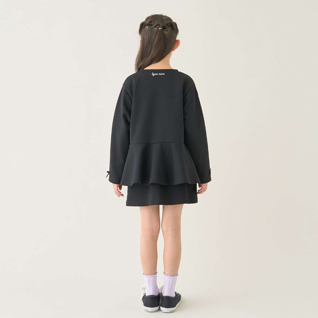 [School-Ready] Puff Sweat Peplum Full Zip-Up,Ivory, large image number 19