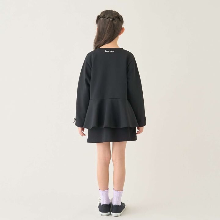 [School-Ready] Puff Sweat Peplum Full Zip-Up,Ivory, medium image number 19