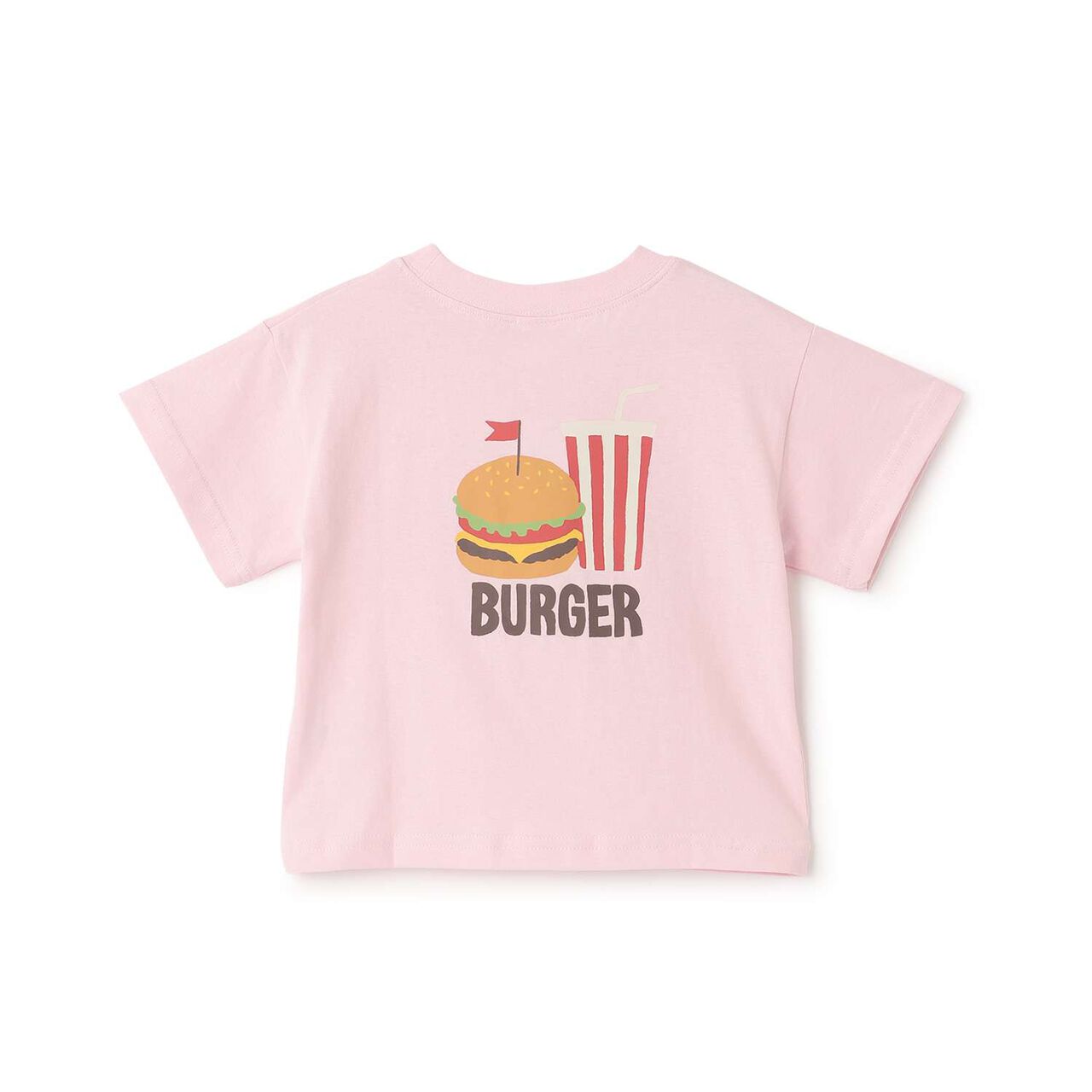 [Affordable/Web Exclusive] Back Print Short Sleeve T-Shirt,Light pink, large image number 23