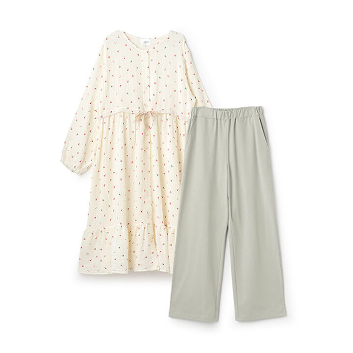 [Link] Double Gauze Cut Pajamas,Pearl white, medium image number 6