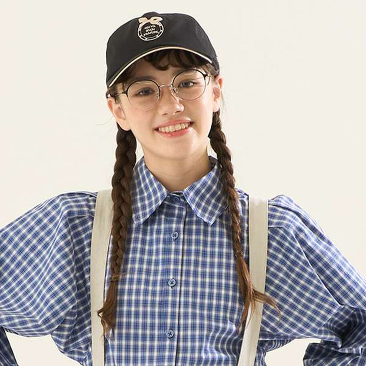 Ribbon Embroidered Cap,Black, large image number 9