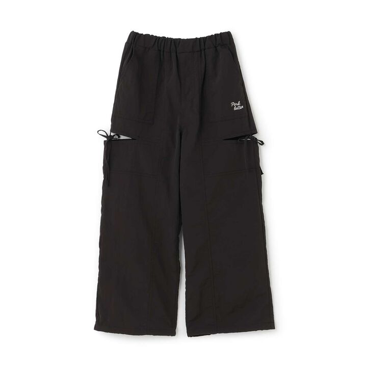 Slit Ribbon Shaka Pants,Black, medium image number 13