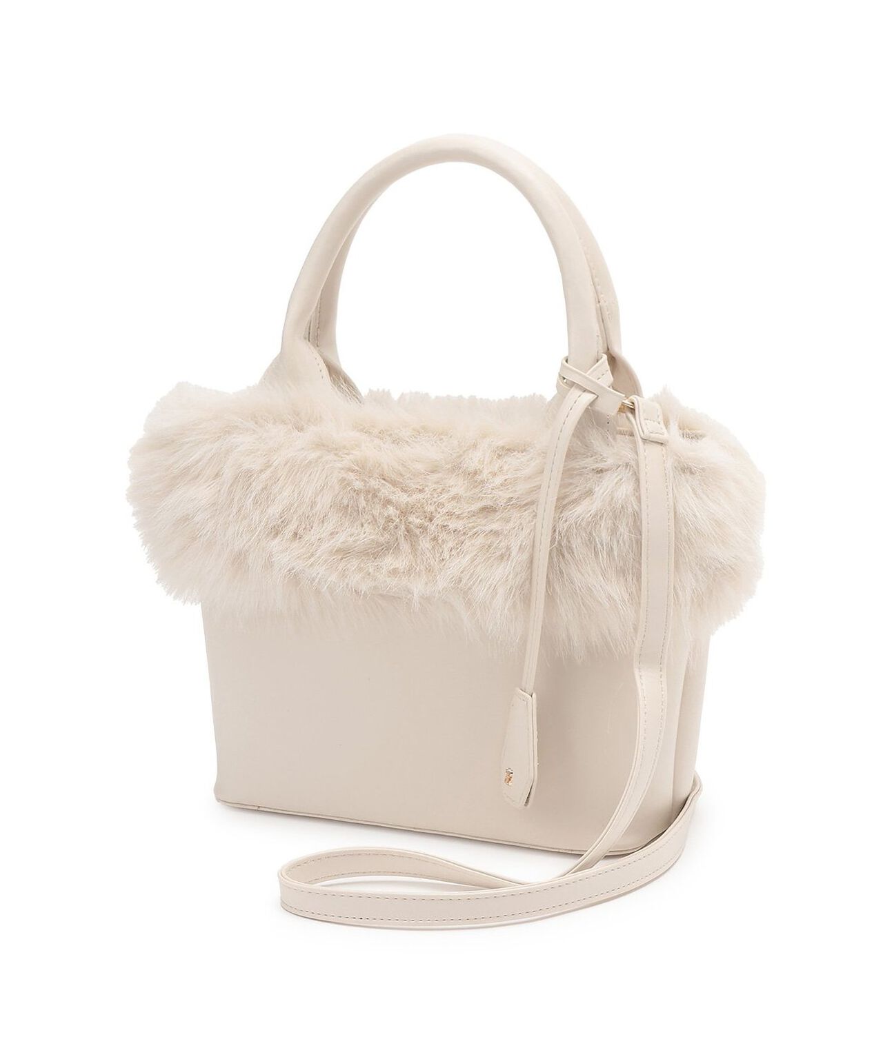 Faux Fur 2 WAY Bag,Black, large image number 2