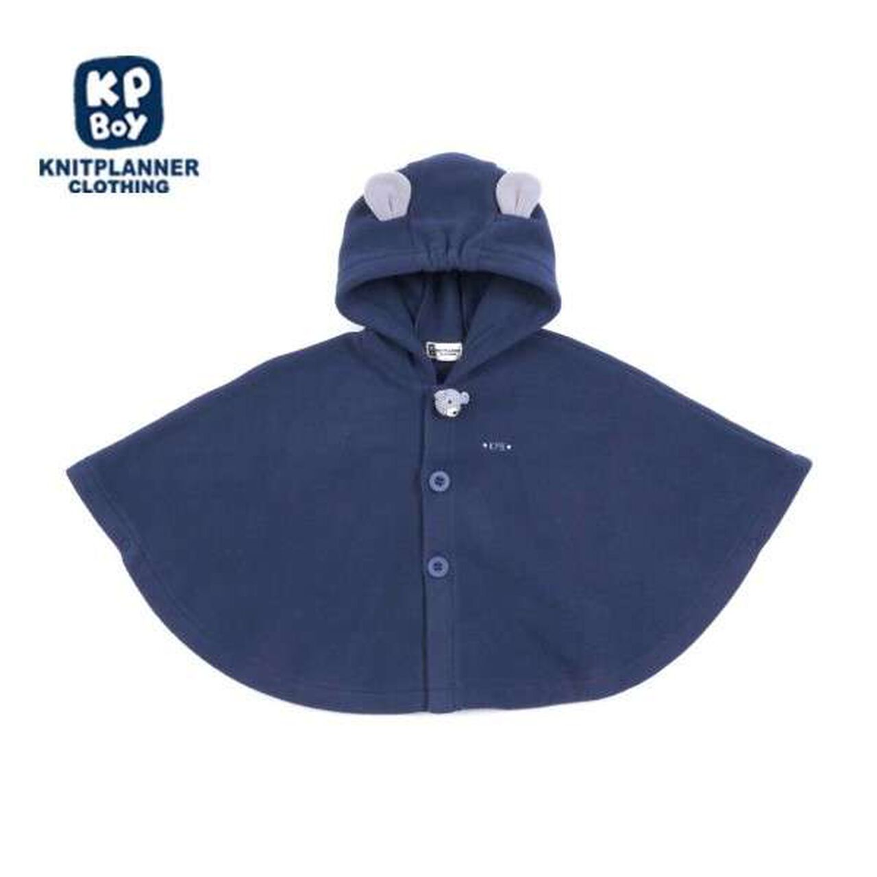 KPBOY Bear Crochet Fleece Cape,Beige, large image number 7