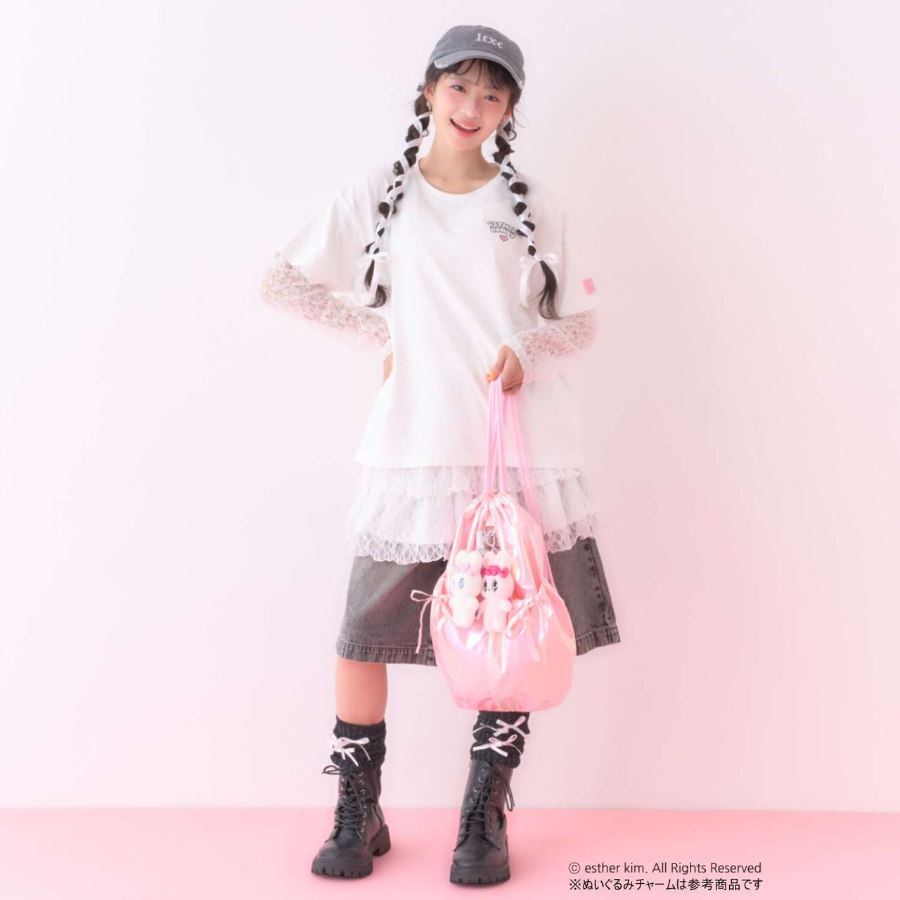 [ESTHER BUNNY] Aurora Knapsack,Pink, large image number 1