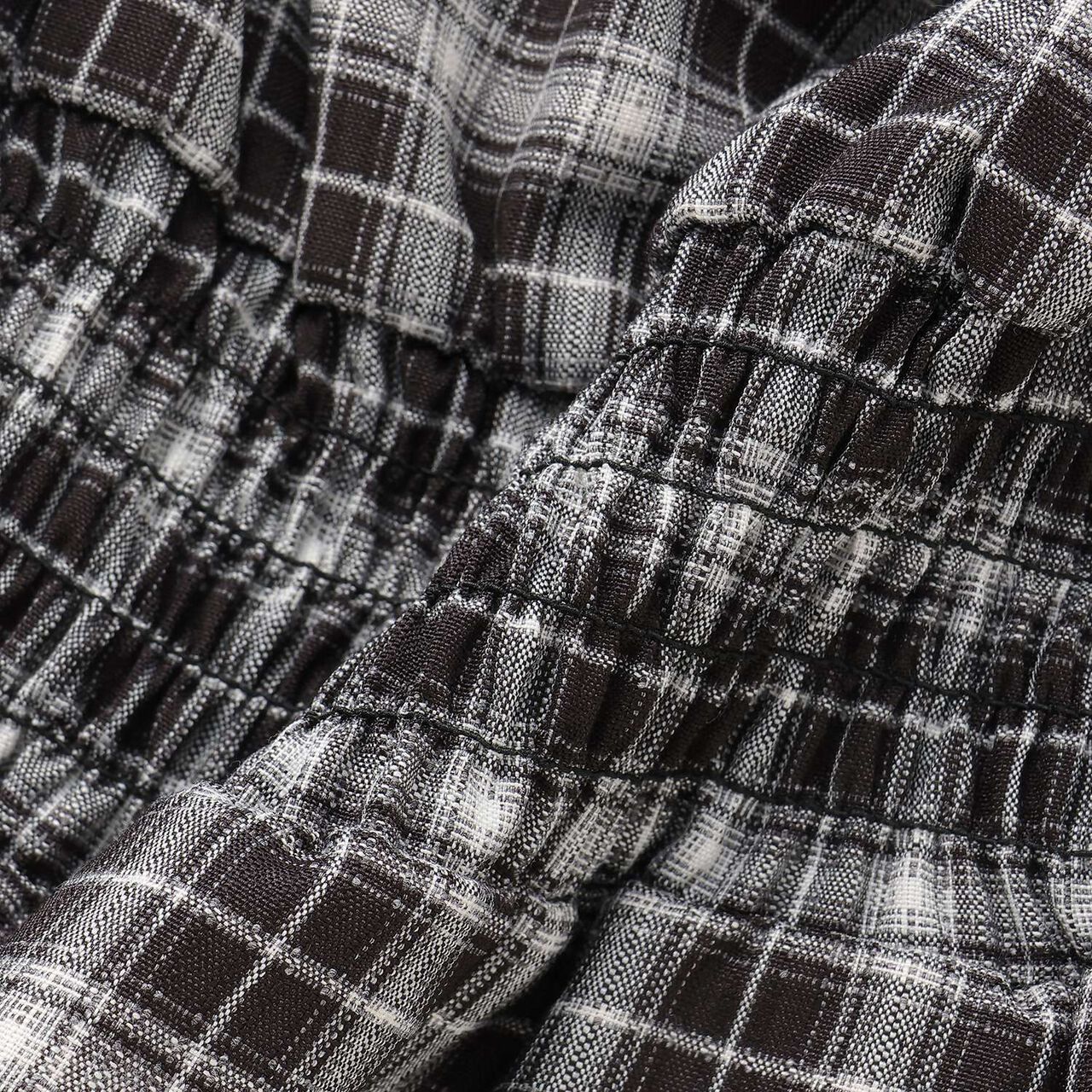 Checkered Off-Shoulder Blouse,Off white, large image number 10